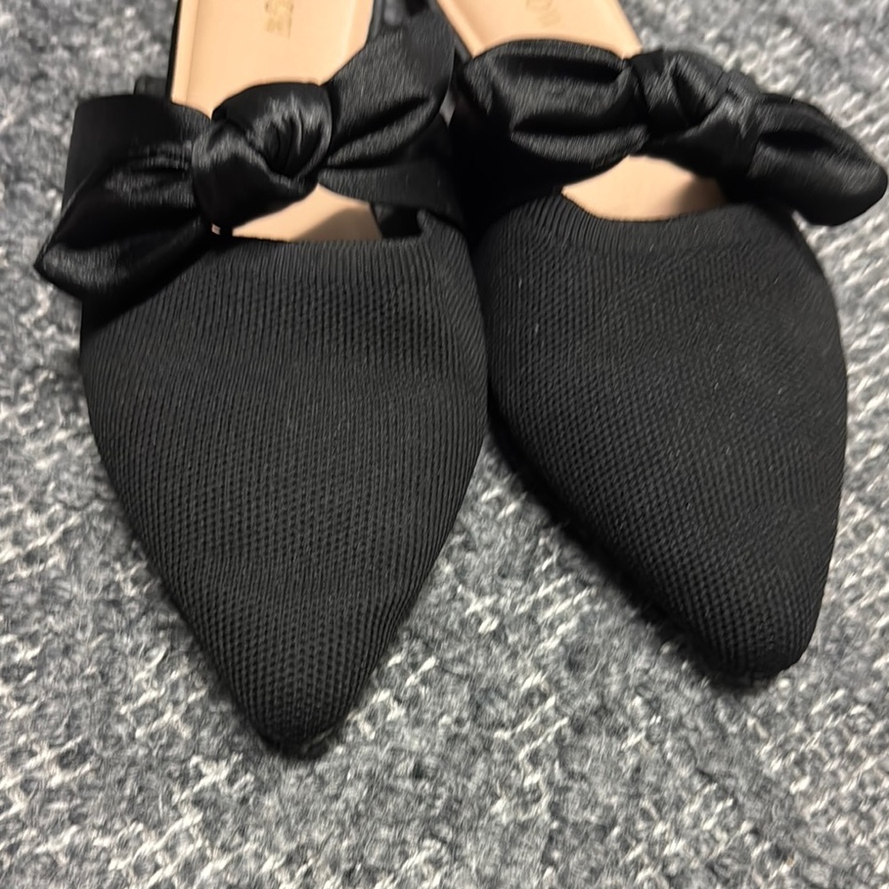 Black Bow Pointed-Toe Mule - Unknown Brand - Picture 4 of 4